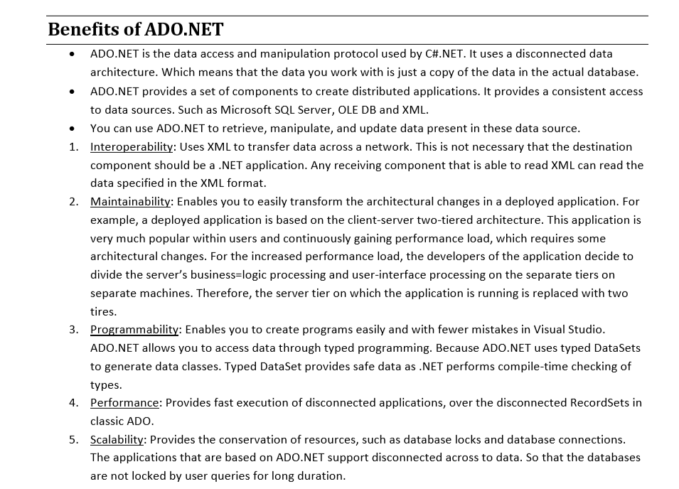 What is ADO.NET ? And Explain Benefits of ADO.NET-ado.png