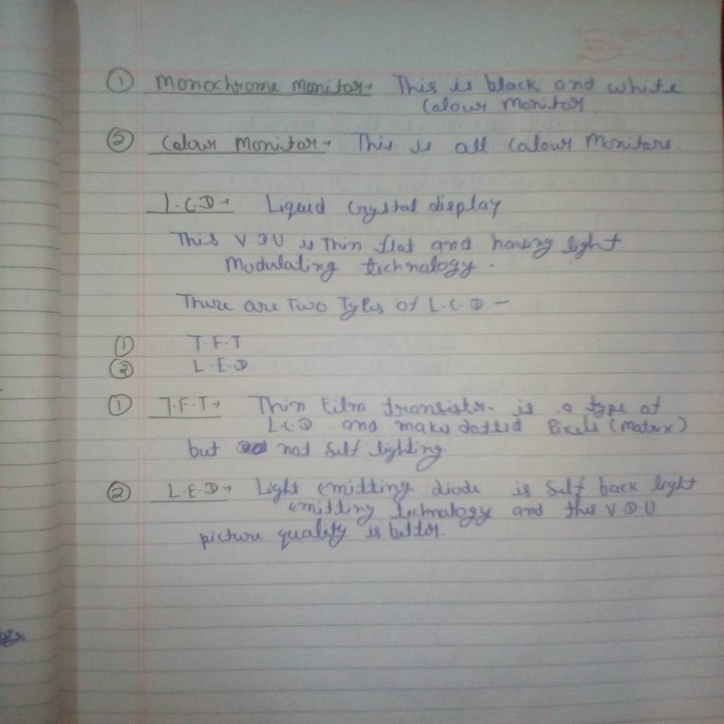 FUNDAMENTAL OF COMPUTERS (OUTPUT DEVICES) (First semester notes) Chapter-1 (Part-2) Makhanlal chaturvedi national University,Bhopal-IMG_20190926_120226.jpg
