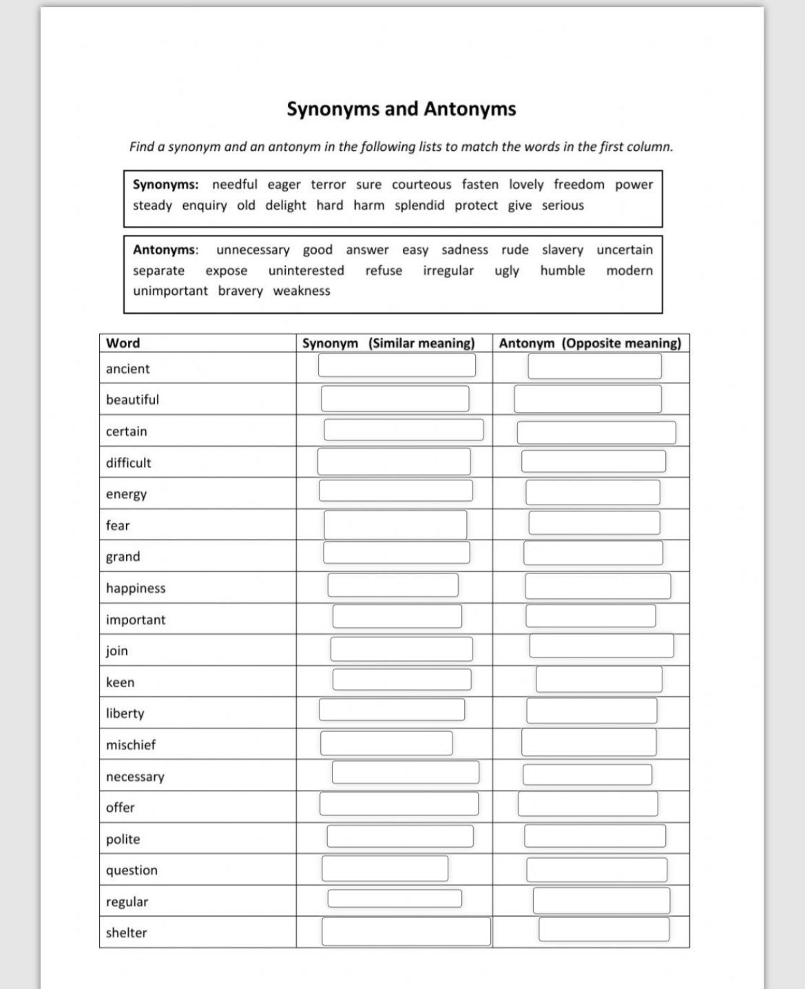 Synonyms and antonyms worksheet -1FC0E686-6278-47F0-A4DB-D6A8E5529CCA.jpeg